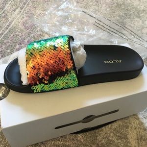Rainbow slides from Aldo- never been worn)